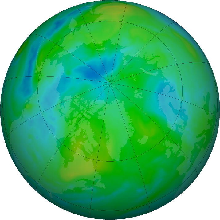 Arctic ozone map for 26 August 2022